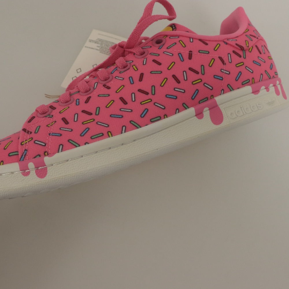 ■ adidas x THE SIMPSONS コラボ スニーカー 靴 STAN SMITH J GV7950 Donut sprinkles レディース 24 ピンク 箱/タグ付き 未使用(訳アリ)