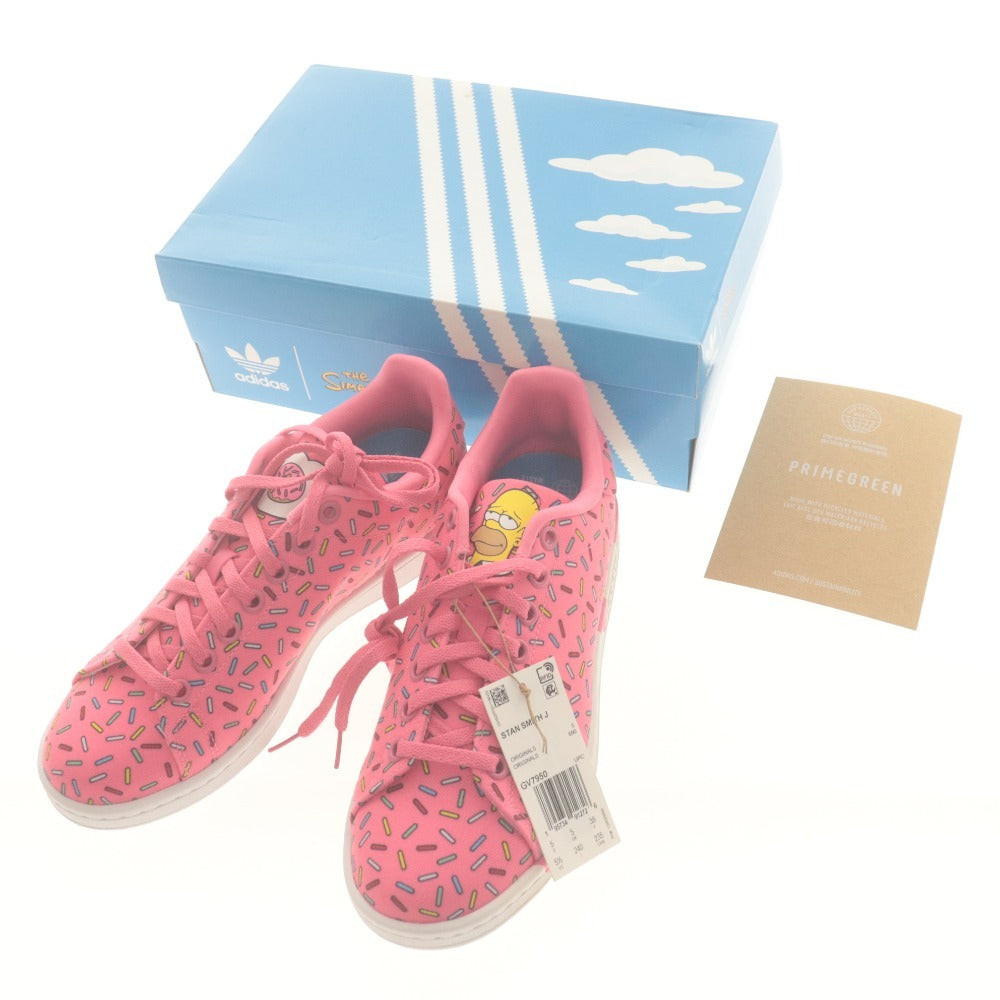 ■ adidas x THE SIMPSONS コラボ スニーカー 靴 STAN SMITH J GV7950 Donut sprinkles レディース 24 ピンク 箱/タグ付き 未使用(訳アリ)