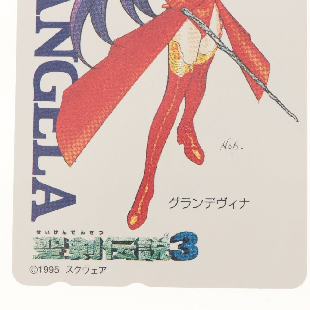 ■ 聖剣伝説3 テレホンカード 2枚組 アンジェラ グランデヴィナ メイガス 50度数 プレミア品 テレカ スクウェア 台紙付き 未使用