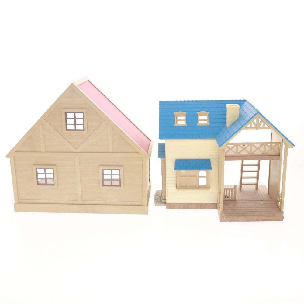 ■ シルバニアファミリー 家 人形 家具 セット まとめ売り 赤い屋根の家 青い屋根の家 キャラクタードール ドールハウス