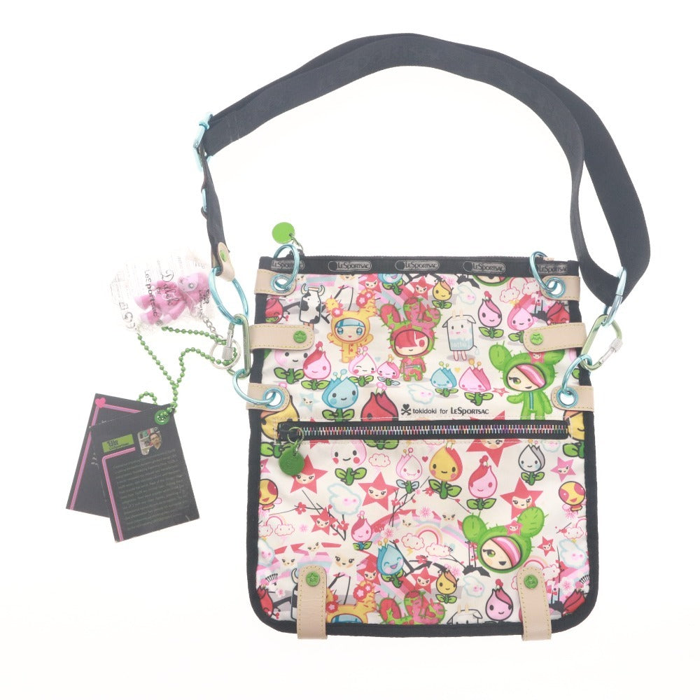 ■ LESPORTSAC レスポートサック ショルダーバッグ 鞄 ファスナー ポケット カラフル金具 メンズ レディース マルチカラー