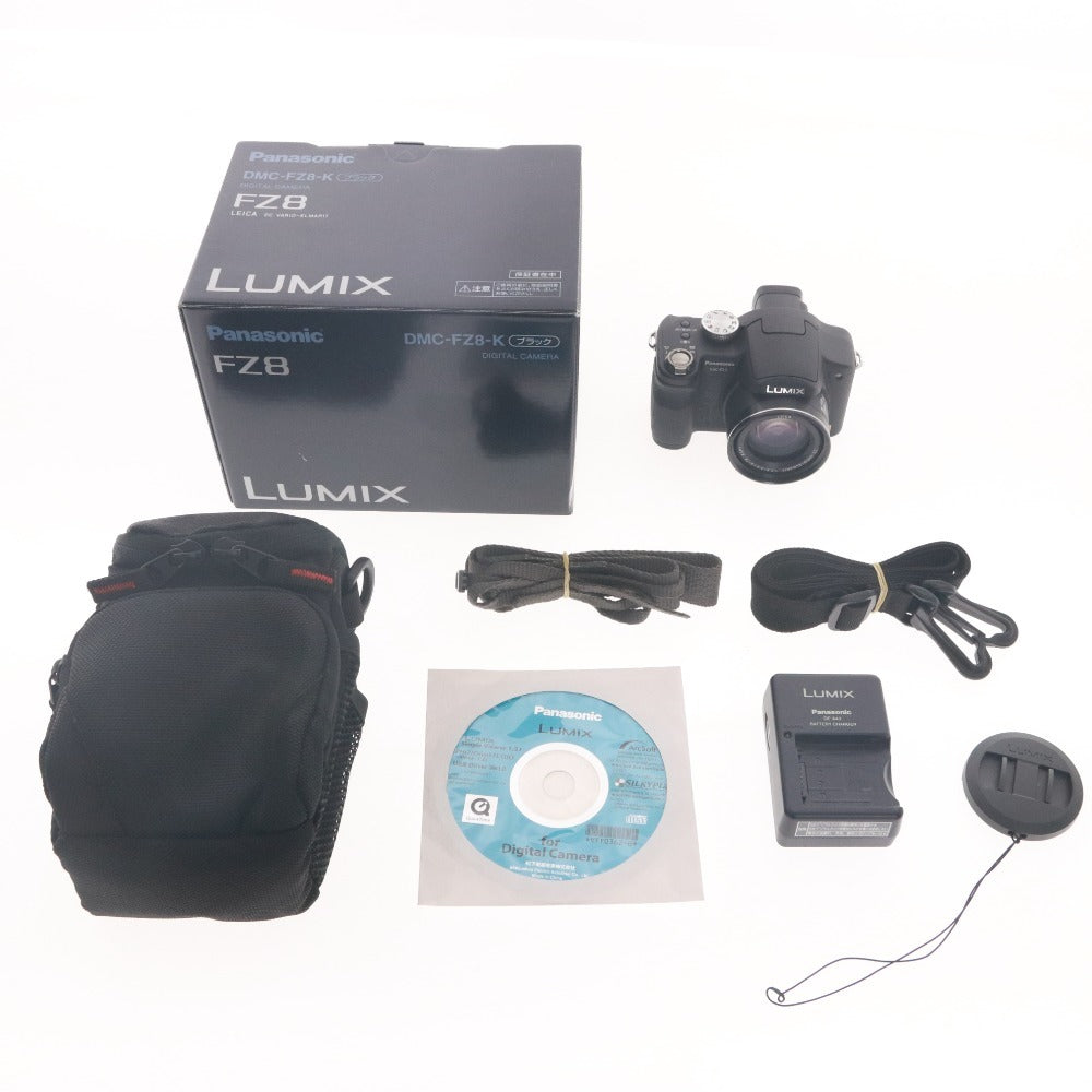 ■ Panasonic パナソニック デジタル カメラ LUMIX DMC-FZ8-K デジカメ レンズ 1:2.8-3.3/6-72 通電確認済み 箱 付属品付き