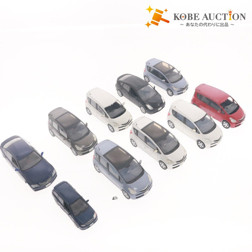 ■ ミニカー 10点セット まとめ売り ディーラー 色見本 ラクティス マークX プリウス 等 カラーサンプル 乗用車