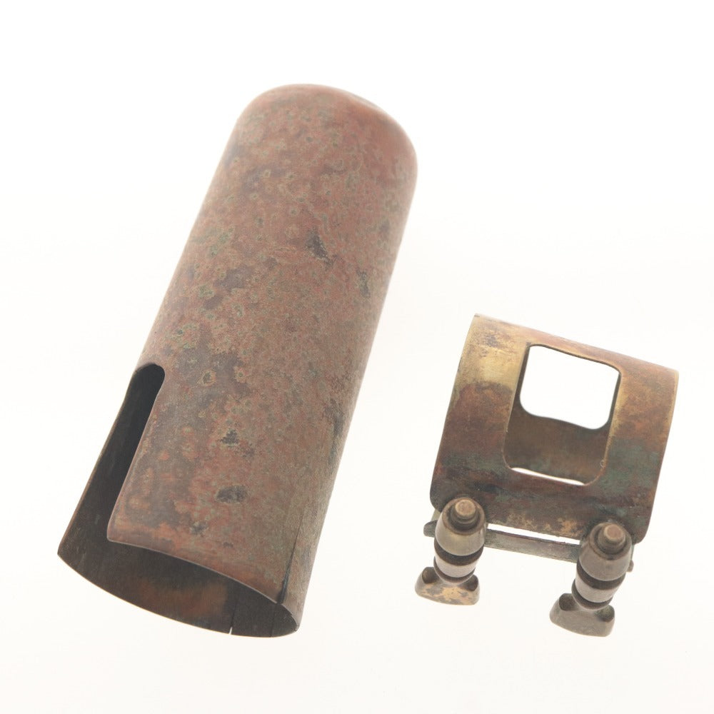 ● MEYER メイヤー マウスピース LAPPED FACING 7L SMALL CHAMBER New York USA ビンテージ アルトサックス用 リガチャー/キャップ付き