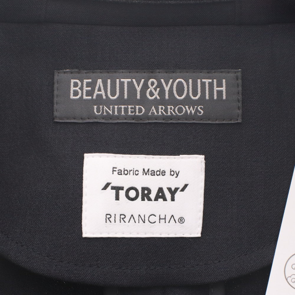 ■ BEAUTY&YOUTH UNITED ARROWS テーラードジャケット 長袖 アウター TORAY RIRANCHA 襟 ボタン メンズ L ネイビー タグ付き 未使用