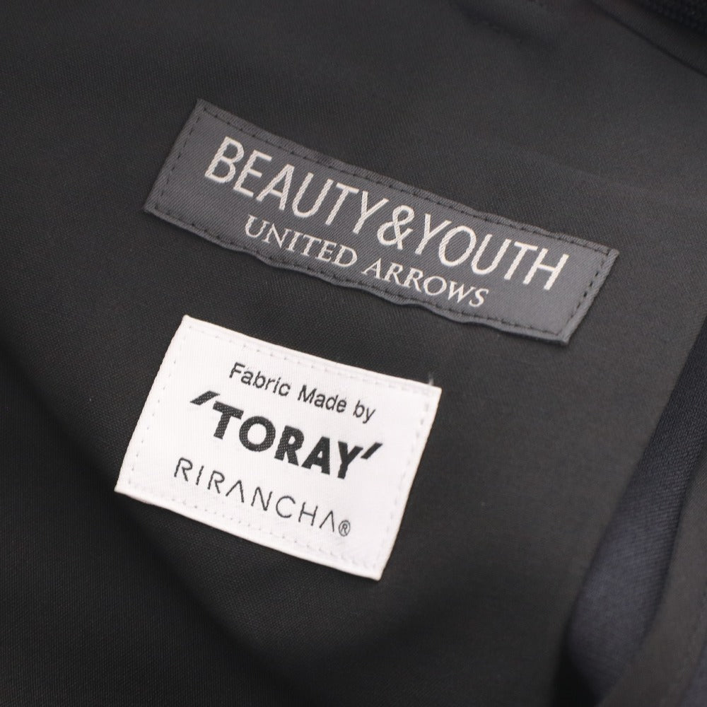 ■ BEAUTY&YOUTH UNITED ARROWS イージーパンツ ボトムス TORAY WLZ 1プリーツ テーパード セット対応 メンズ L ネイビー タグ付き 未使用