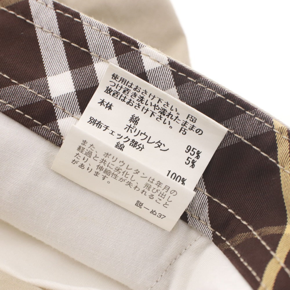 ■ BURBERRY BLACK LABEL カーゴハーフパンツ ショート丈 ボトムス 多ポケット 内ノバチェック 三陽商会 メンズ 82(L相当) ライトベージュ