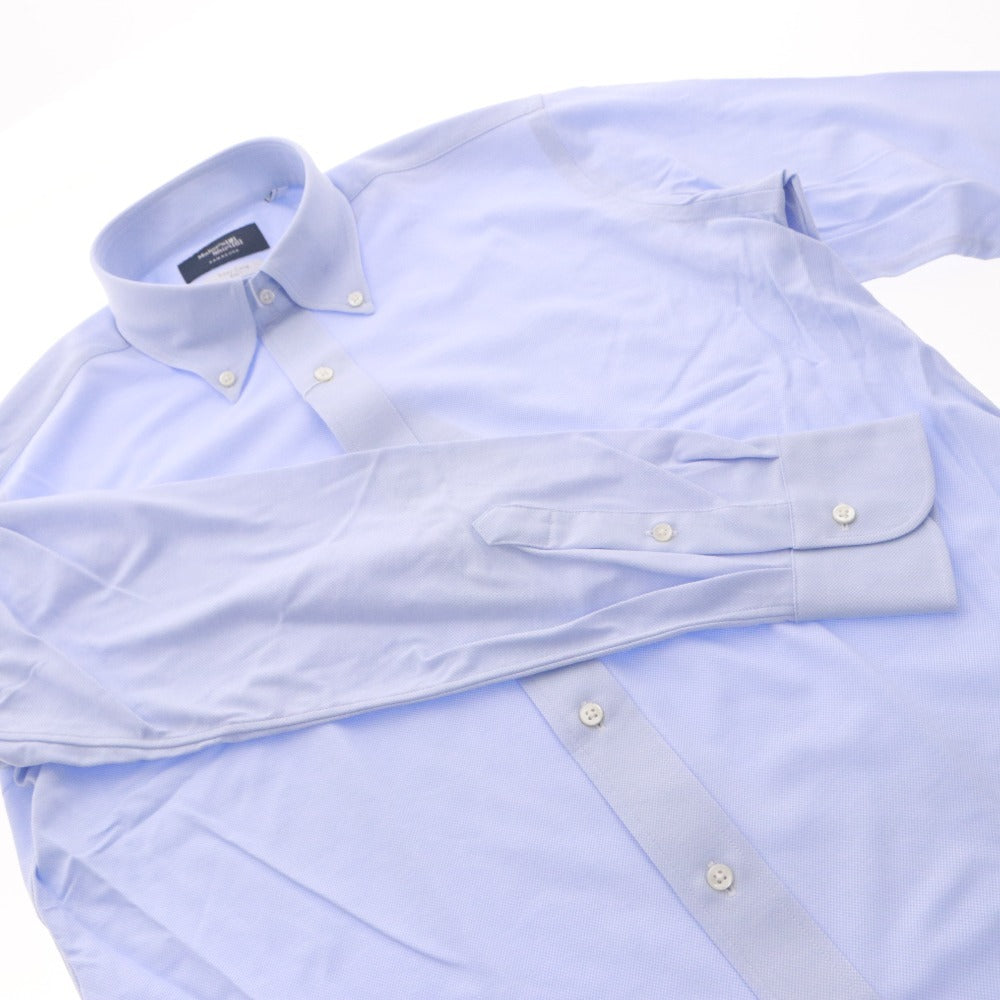 ■ Makers Shirt 鎌倉 ワイ/ドレスシャツ 長袖 トップス J-TECH EASY CARE KNIT パルパ ビジネス メンズ L ライトブルー タグ付き 未使用