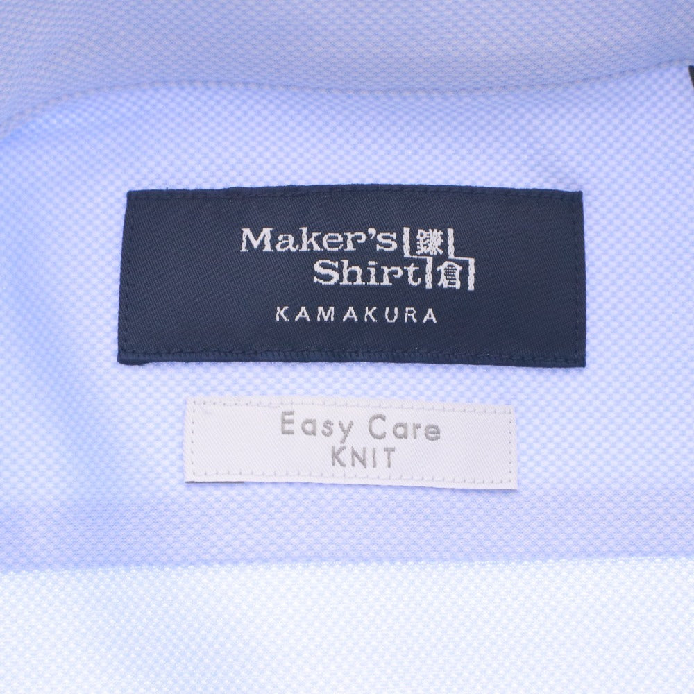 ■ Makers Shirt 鎌倉 ワイ/ドレスシャツ 長袖 トップス J-TECH EASY CARE KNIT パルパ ビジネス メンズ L ライトブルー タグ付き 未使用