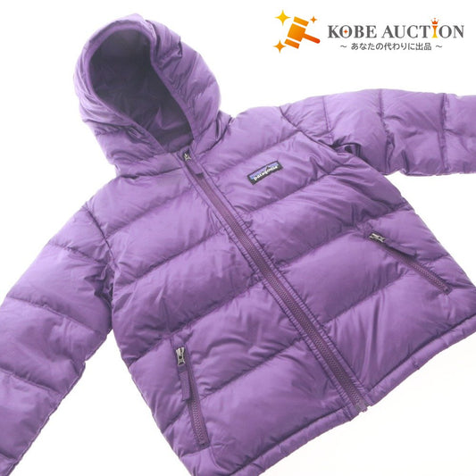 ■ Patagonia パタゴニア キッズ ダウンジャケット 長袖 アウター フード 子供服 メンズ レディース 4T(4歳向け) パープル 紫