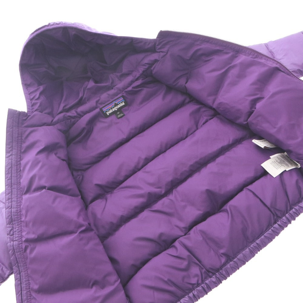 ■ Patagonia パタゴニア キッズ ダウンジャケット 長袖 アウター フード 子供服 メンズ レディース 4T(4歳向け) パープル 紫