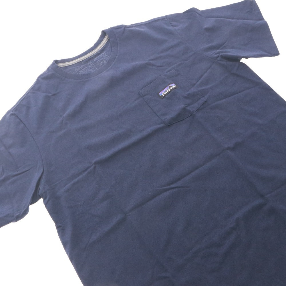 ■ パタゴニア Patagonia カットソー 半袖シャツ トップス P-6ラベル ポケット レスポンシビリティー メンズ M ネイビー タグ付き 未使用