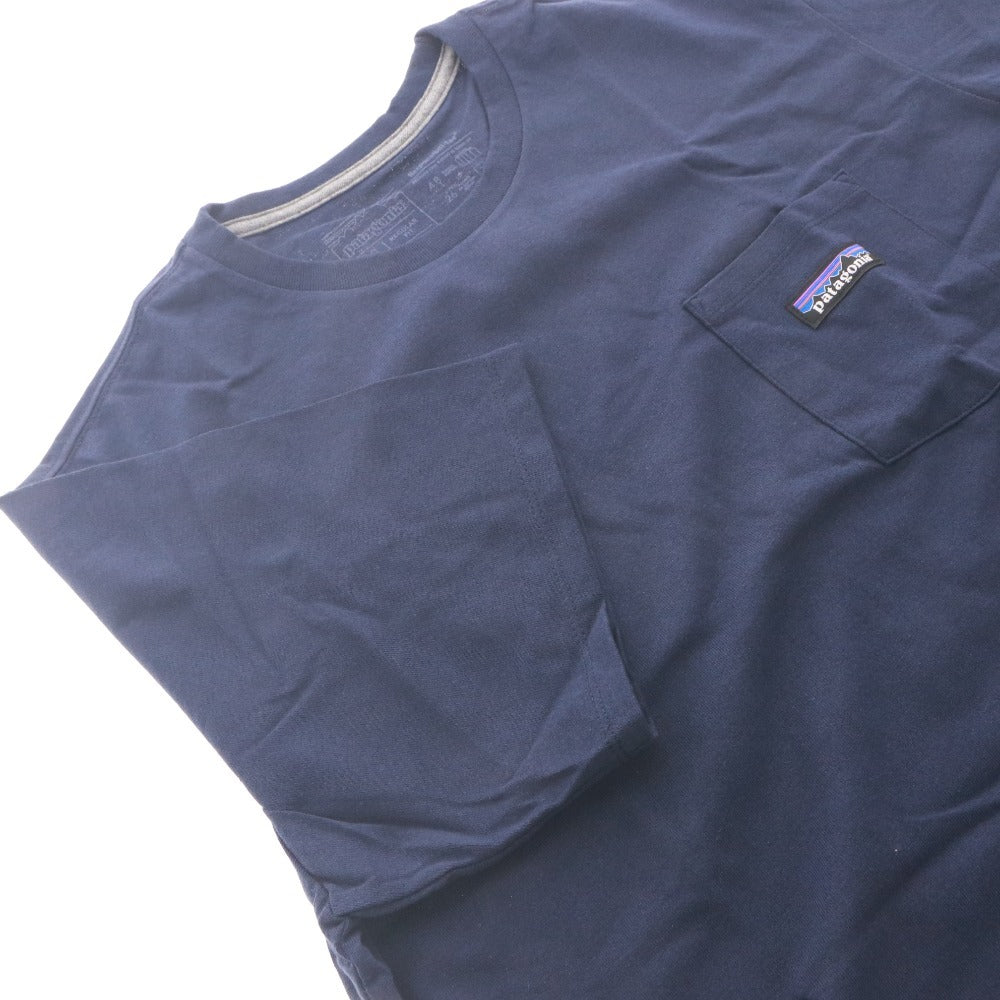 ■ パタゴニア Patagonia カットソー 半袖シャツ トップス P-6ラベル ポケット レスポンシビリティー メンズ M ネイビー タグ付き 未使用