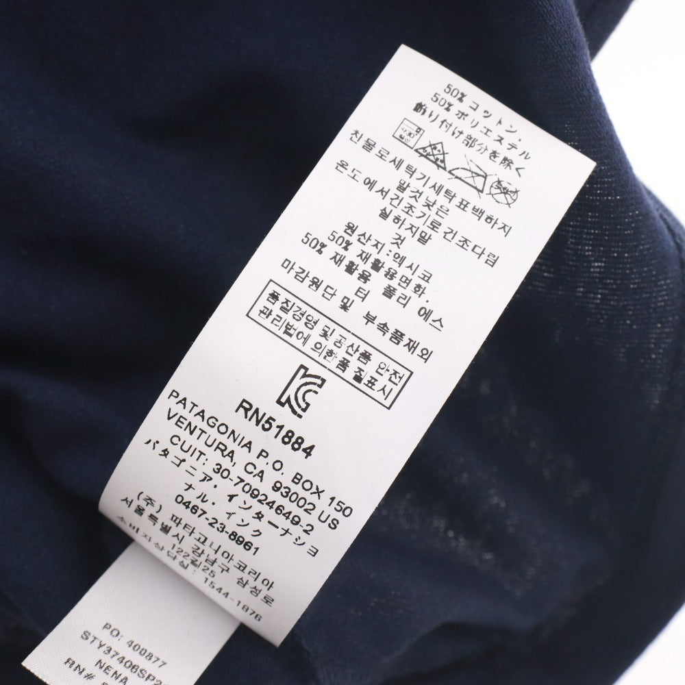 ■ パタゴニア Patagonia カットソー 半袖シャツ トップス P-6ラベル ポケット レスポンシビリティー メンズ M ネイビー タグ付き 未使用