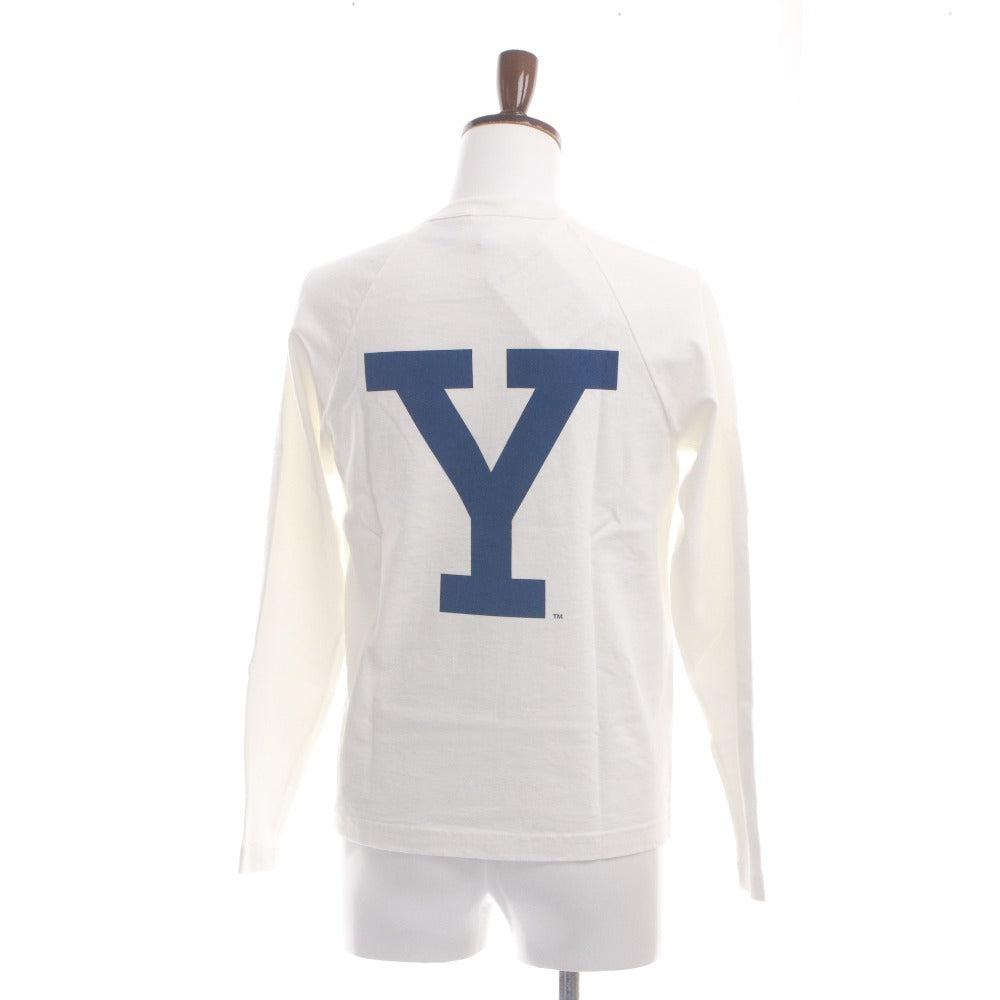 ■ Champion MADE IN USA 長袖 Tシャツ トップス T1011シリーズ YALEロゴ ラグラン カレッジ メンズ S 白 ホワイト タグ付き 未使用