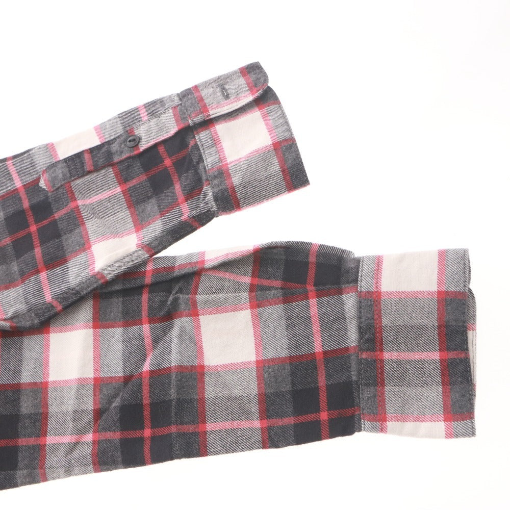 ■ BEAUTY&YOUTH UNITED ARROWS ネルシャツ 長袖 トップス 襟 フロントボタン チェック柄 レディース S 黒 赤系 グレー タグ付き 未使用