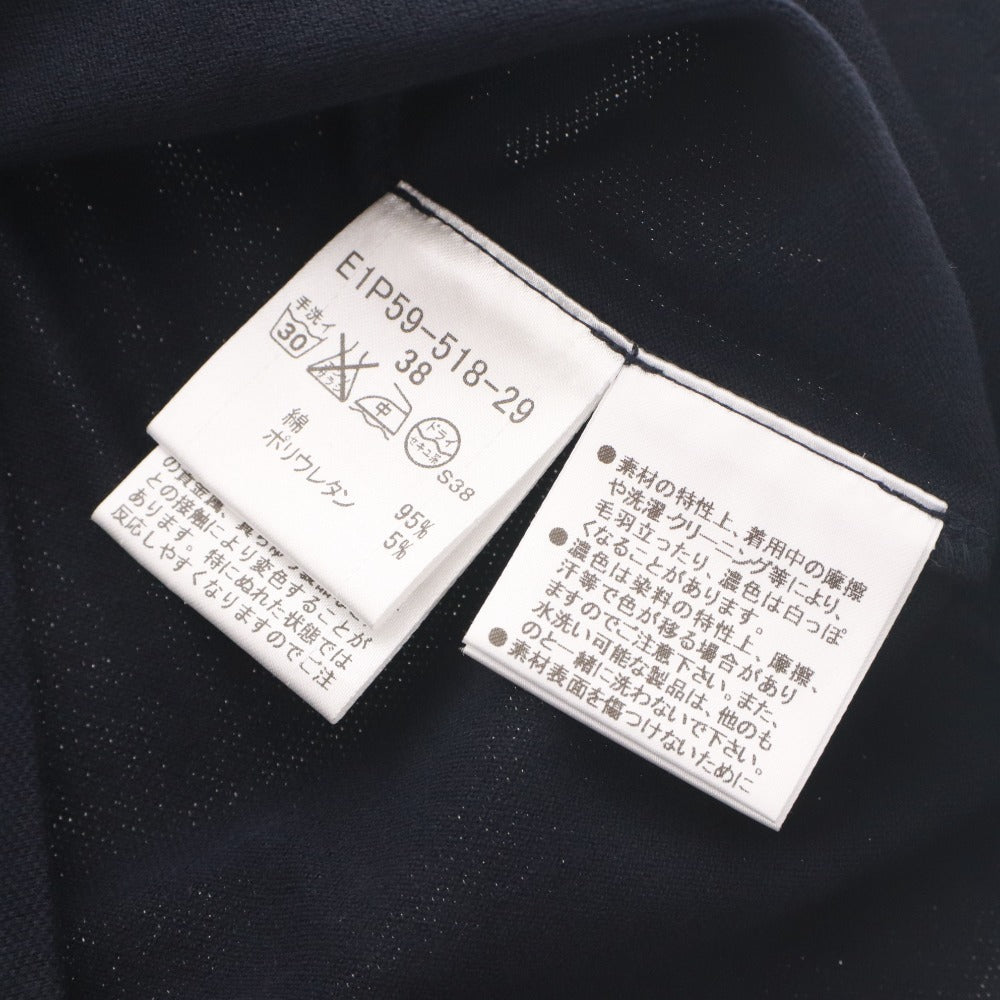 ■ BURBERRY BLUE LABEL ポロシャツ 半袖 トップス 襟裏ノバチェック ゴルフウエア可 三陽商会 レディース 38(M相当) 黒 タグ付き 未使用