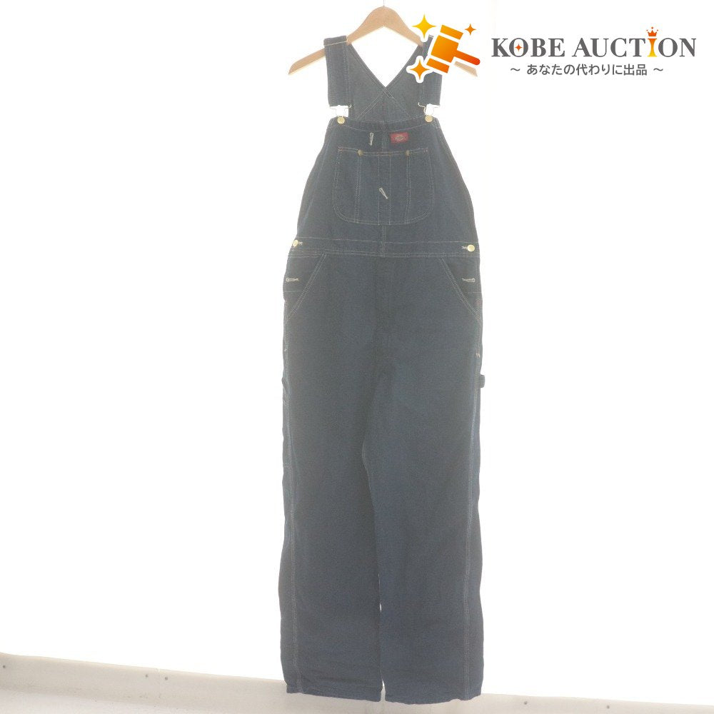 ■ Dickies Bib Overalls DB100 Bottoms Denim Patch Men's 30x32 Indigo Blue With Tags Unused