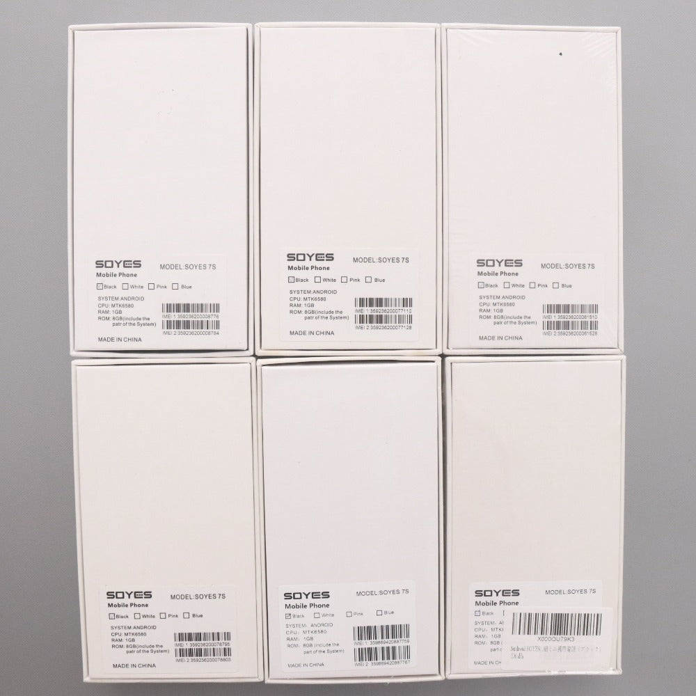 ■ SOYES ソイエス スマートフォン 7S 6台 エレコム USBハブ U2H-TM410BBK 4個 計10点セット まとめ売り 新品 未使用 付属品付き ジャンク