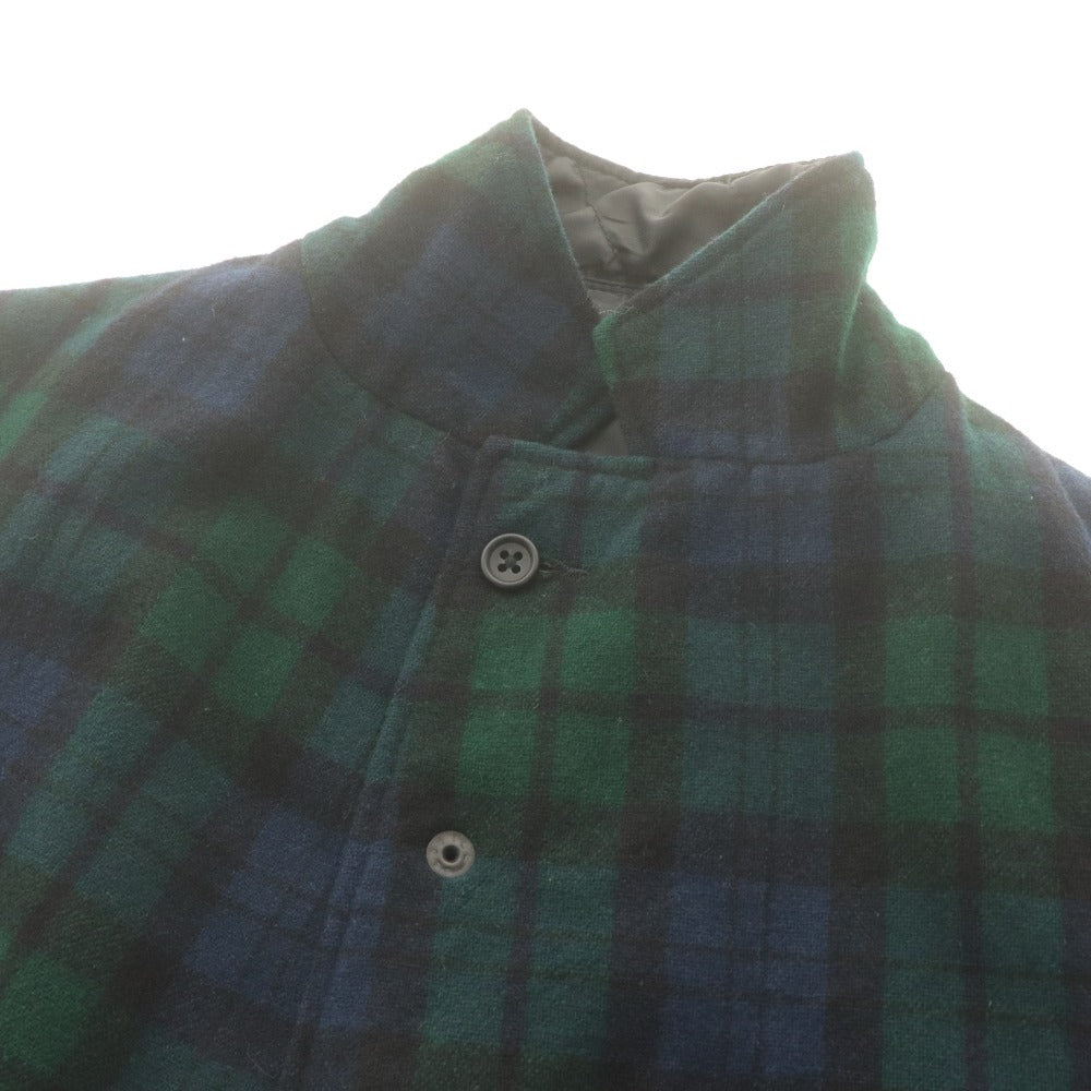 ■ FWK Engineered Garments ジャケット 長袖 アウター チェック柄 ボタン 襟 アメリカ製 メンズ 1 (S相当) 黒 ネイビー系 ダークグリーン