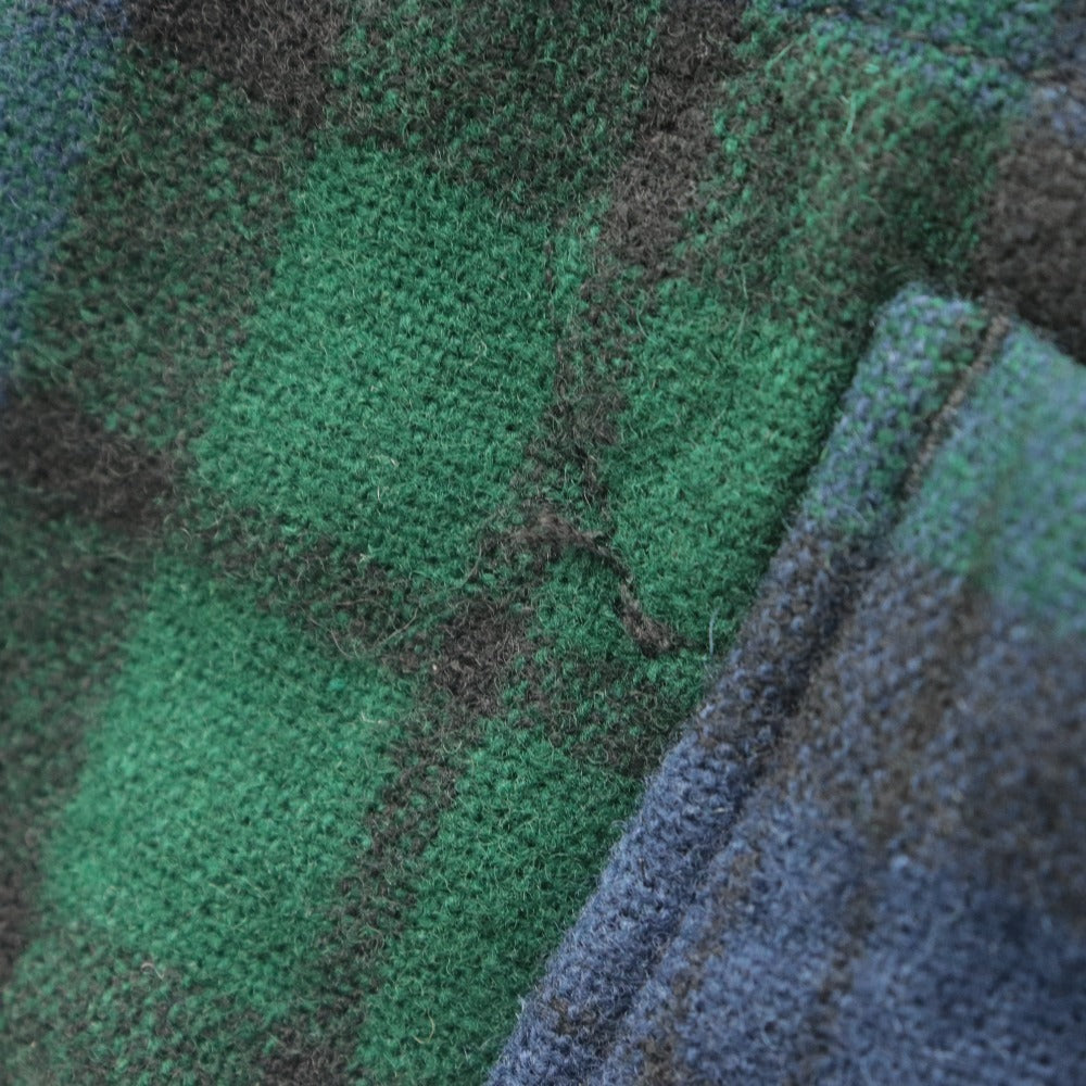 ■ FWK Engineered Garments ジャケット 長袖 アウター チェック柄 ボタン 襟 アメリカ製 メンズ 1 (S相当) 黒 ネイビー系 ダークグリーン