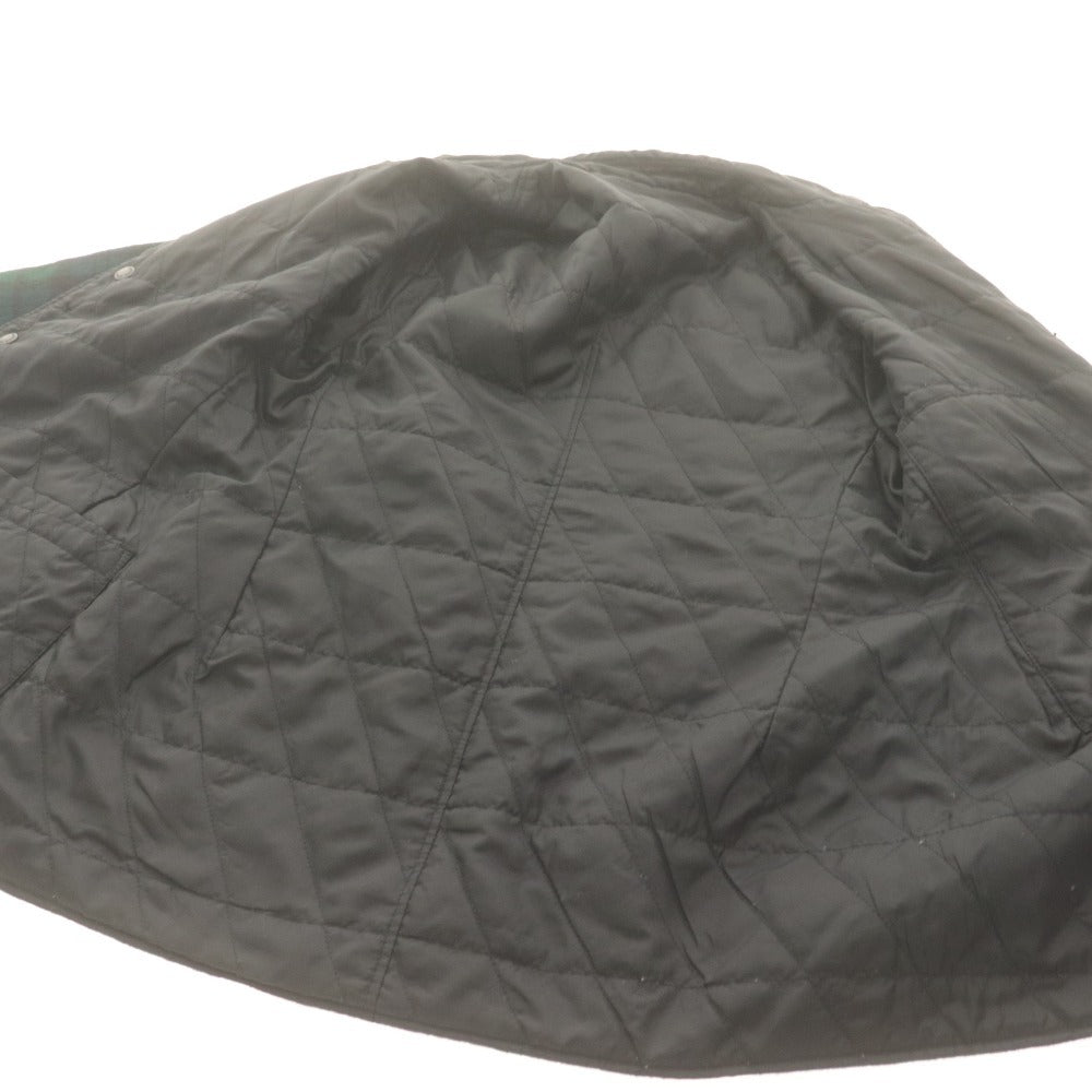 ■ FWK Engineered Garments ジャケット 長袖 アウター チェック柄 ボタン 襟 アメリカ製 メンズ 1 (S相当) 黒 ネイビー系 ダークグリーン