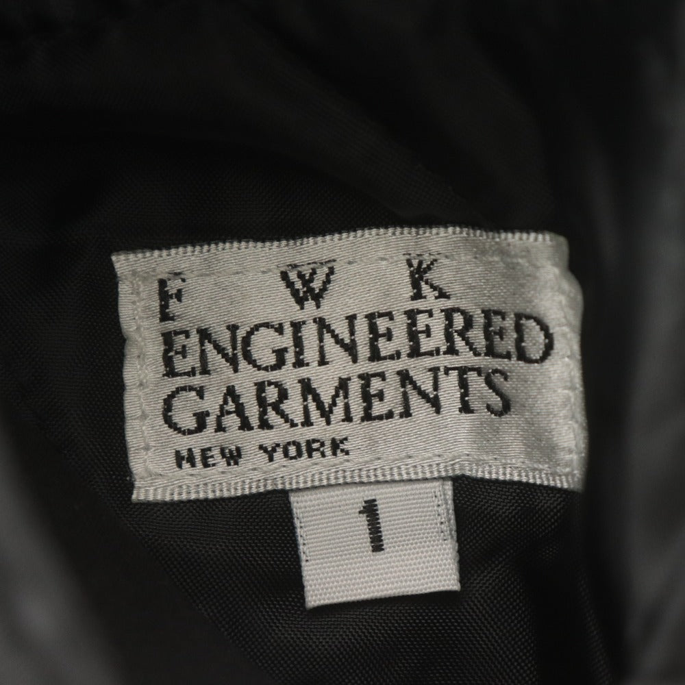 ■ FWK Engineered Garments ジャケット 長袖 アウター チェック柄 ボタン 襟 アメリカ製 メンズ 1 (S相当) 黒 ネイビー系 ダークグリーン