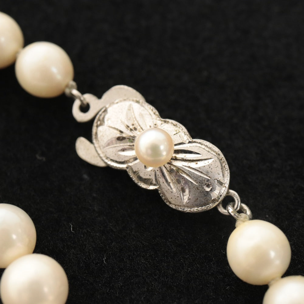 ■ 高島屋 真珠 ネックレス アクセサリー シルバー金具 84.6g 146cm レディース ホワイト 箱付き