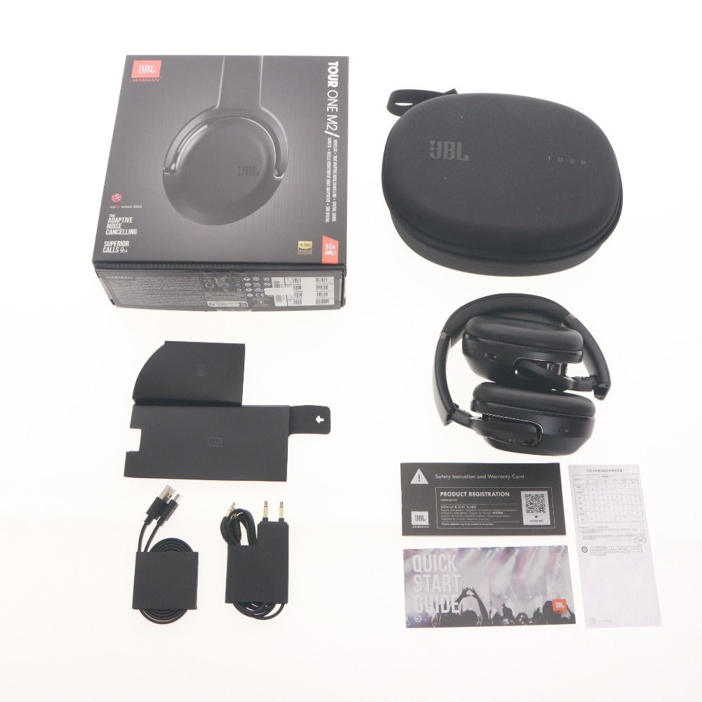 ■ JBL ヘッドホン TOUR ONE M2 ワイヤレスノイズキャンセリング 密閉ダイナミック型 通電確認済み ケース 箱付き