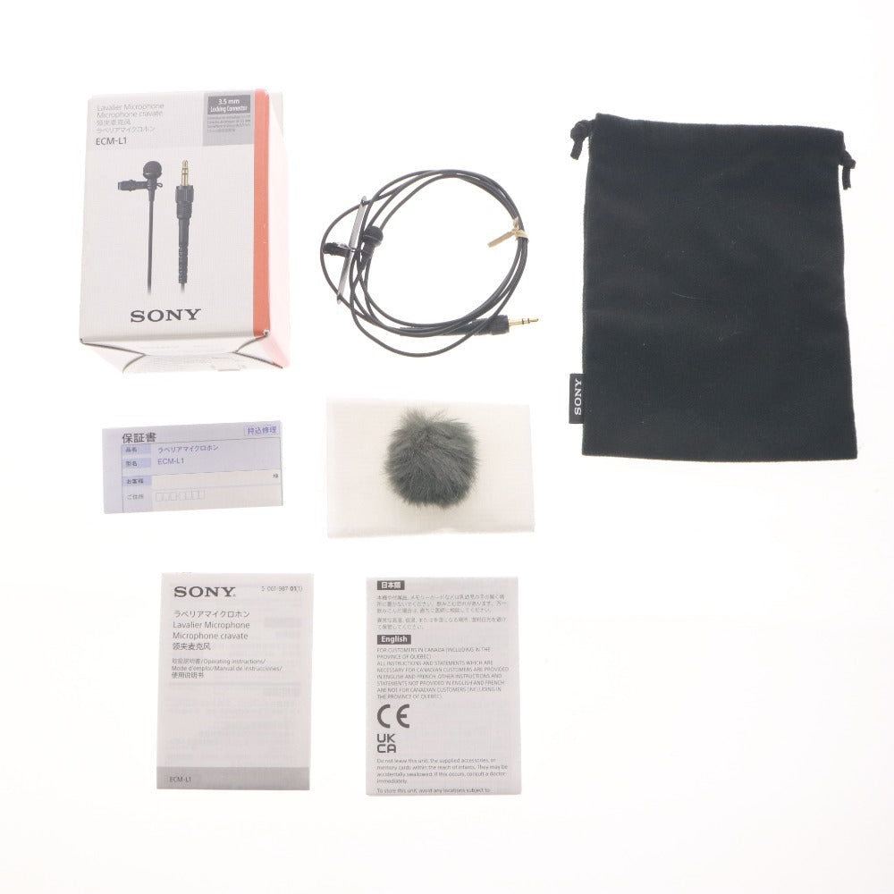 ■ SONY ソニー ラベリアマイクロホン ECM-L1 マイク エレクトレットコンデンサー型 20Hz～20000Hz 箱付き