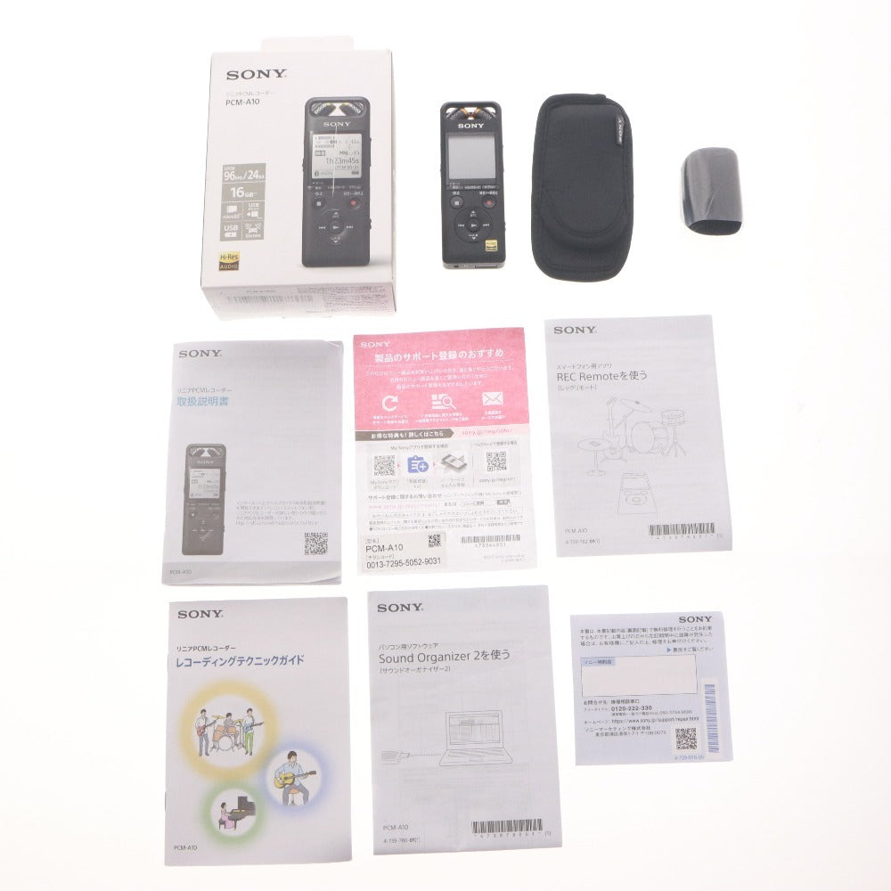 ■ SONY ソニー リニアPCMレコーダー PCM-A10 録音機 ハイレゾ音質 16GB 3-way可動式マイク 通電確認済み 箱 付属品付き