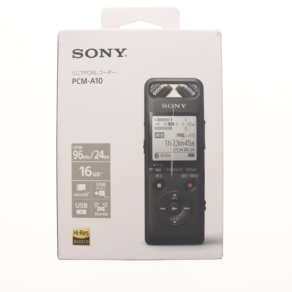 ■ SONY ソニー リニアPCMレコーダー PCM-A10 録音機 ハイレゾ音質 16GB 3-way可動式マイク 通電確認済み 箱 付属品付き