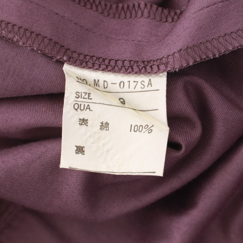 ■ LAURA ASHLEY ローラアシュレイ ワンピース トップス ボトムス 無地 リボン コットン 日本製 レディース 9 パープル系