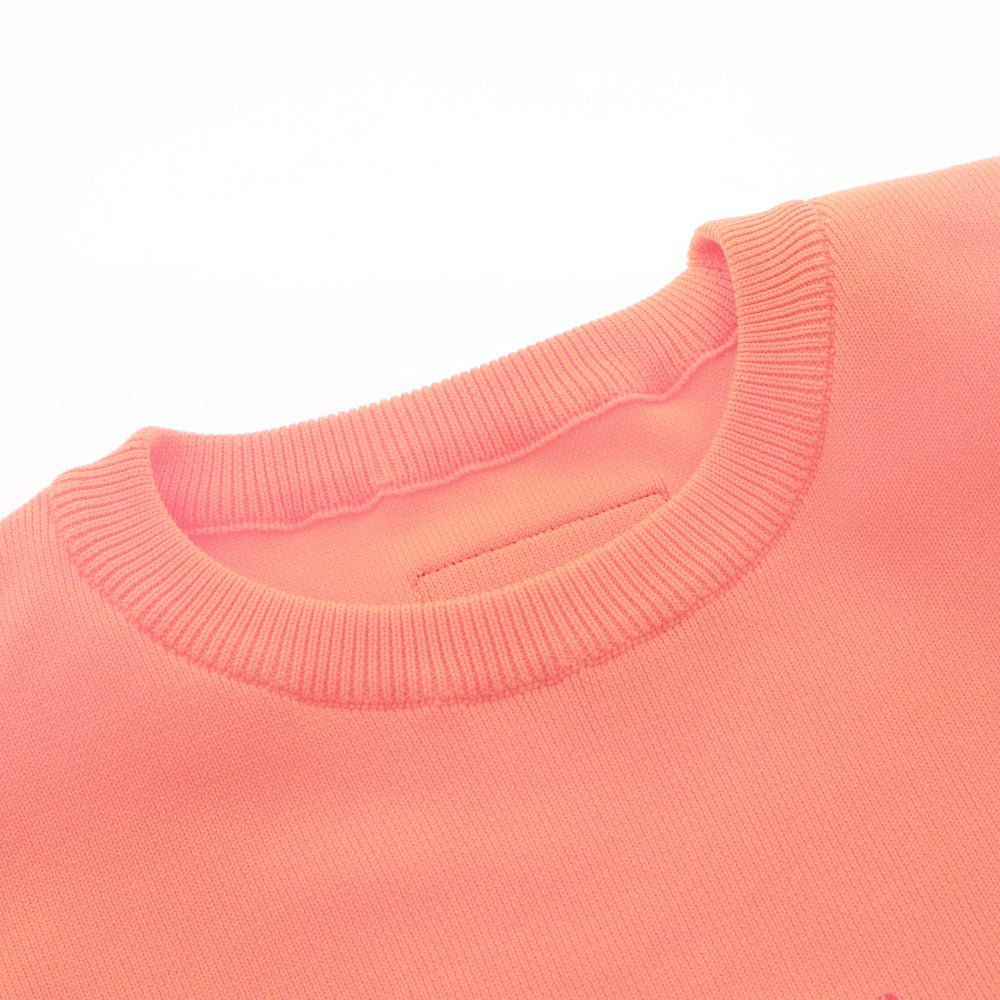 ■ SUNRISE サンライズ Tシャツ 長袖 丸首 トップス ウェア ゴルフ ロゴ 無地 メンズ レディース M オレンジ シール付き