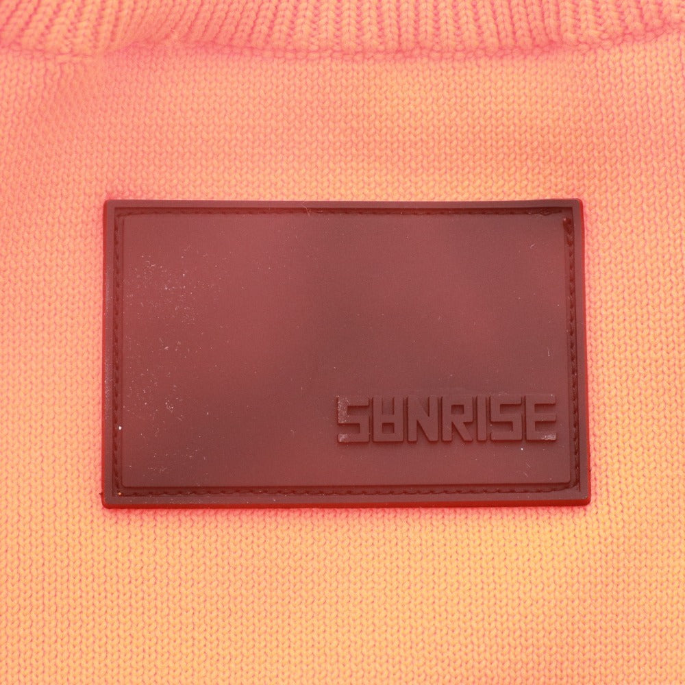 ■ SUNRISE サンライズ Tシャツ 長袖 丸首 トップス ウェア ゴルフ ロゴ 無地 メンズ レディース M オレンジ シール付き
