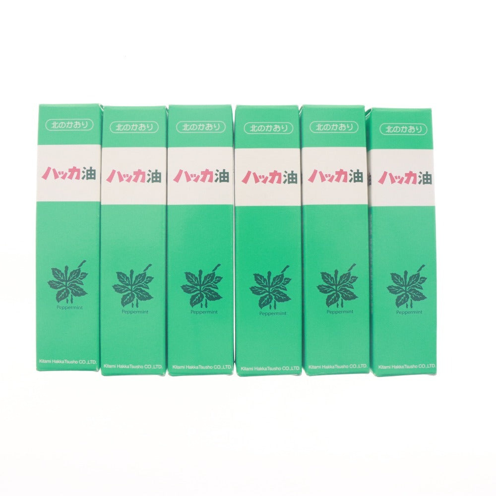 ■ Kitami Hakka Tsusho Hakka Oil (Mentha Oil) - 6 Bottles - Set Sale - Outdoor, Insect Repellent, Heat Countermeasure, Deodorizing, Cleaning - Unopened, Unused, With Box