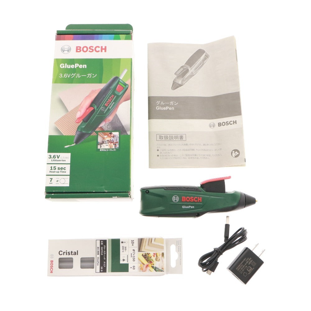 ■ BOSCH ボッシュ GluePen グルーガン 3.6V コードレス 電動工具 DIY用品 通電確認済み 箱 付属品 純正グルースティック付き