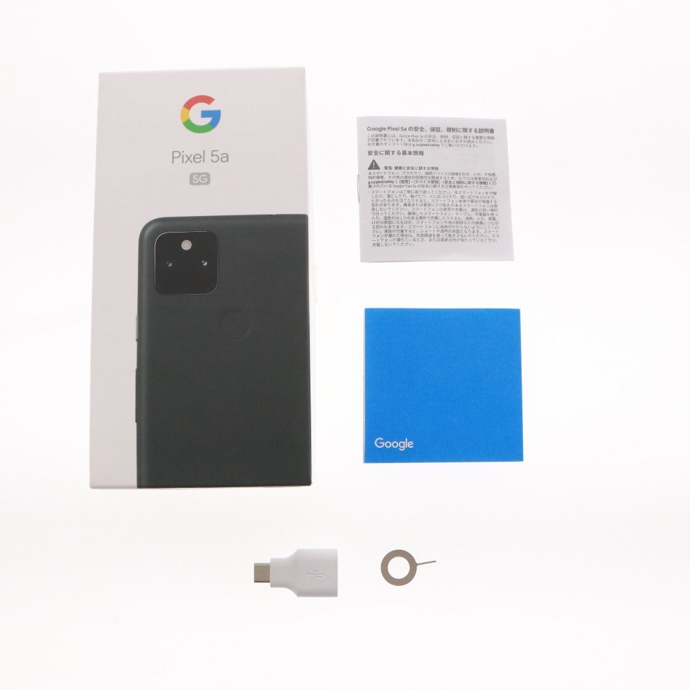 ■ Google グーグル スマートフォン Pixel 5a 5G 128GB カーキ系 初期化 通電確認済み 箱 付属品付き