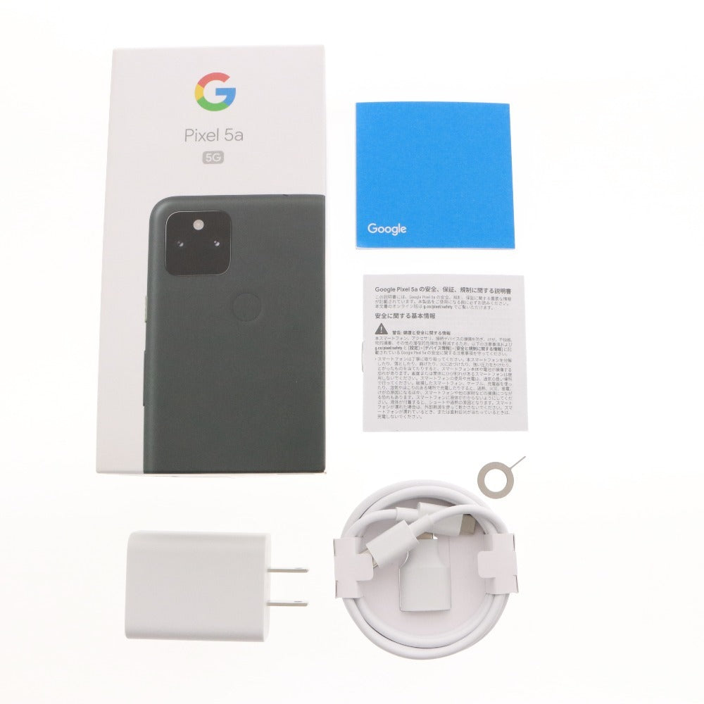 ■ Google グーグル スマートフォン Pixel 5a 5G 128GB カーキ系 初期化 通電確認済み 箱 付属品付き