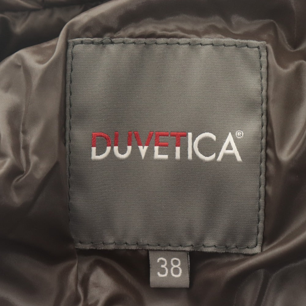 ■ DUVETICA デュベティカ ダウンジャケット 長袖 アウター ミドル丈 ダブルジップ フード レディース 38 ブラック