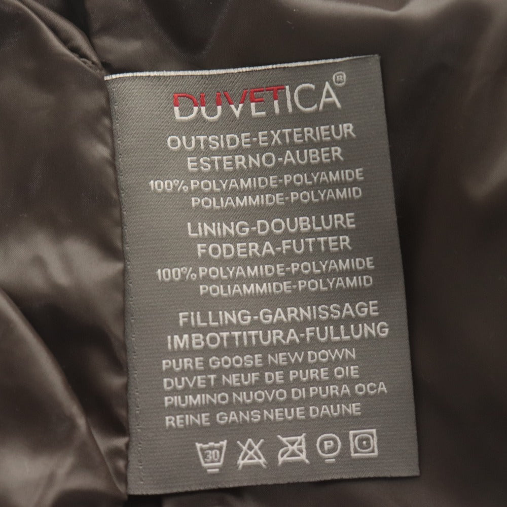 ■ DUVETICA デュベティカ ダウンジャケット 長袖 アウター ミドル丈 ダブルジップ フード レディース 38 ブラック