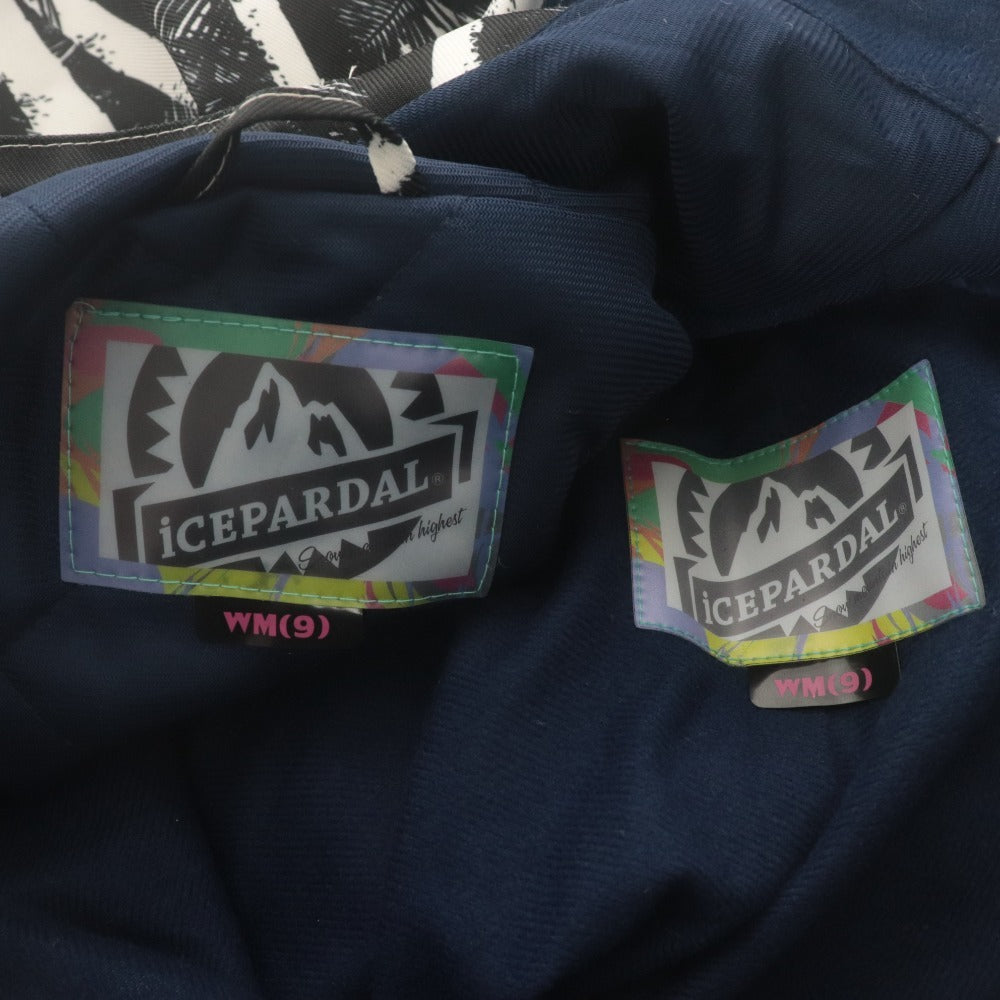 ■ iCEPARDAL アイスパーダル ジャケット パンツ セットアップ スキー スノーボード ウェア 中綿 レディース 9 ホワイト ブラック