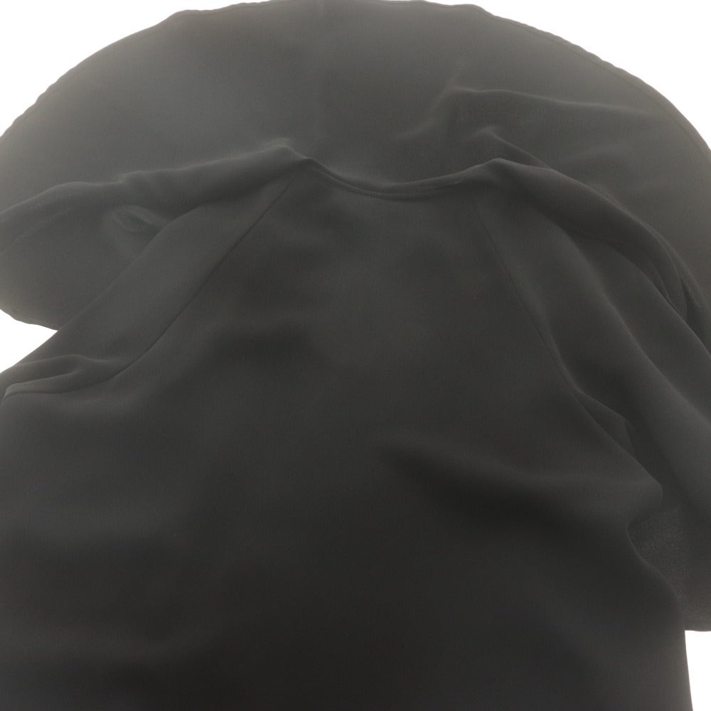 ■ NOBLE Blouse Short Sleeve Top Cape Simple Ladies F Black With Tags Unused