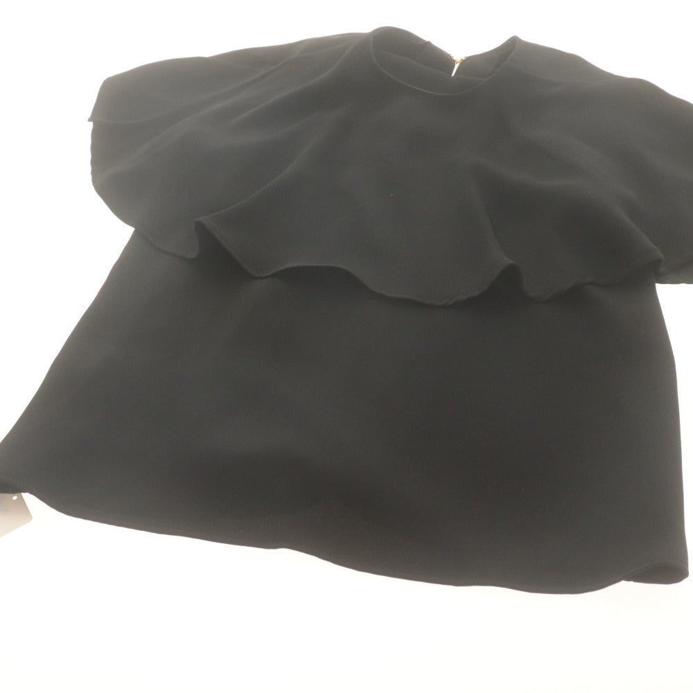 ■ NOBLE Blouse Short Sleeve Top Cape Simple Ladies F Black With Tags Unused