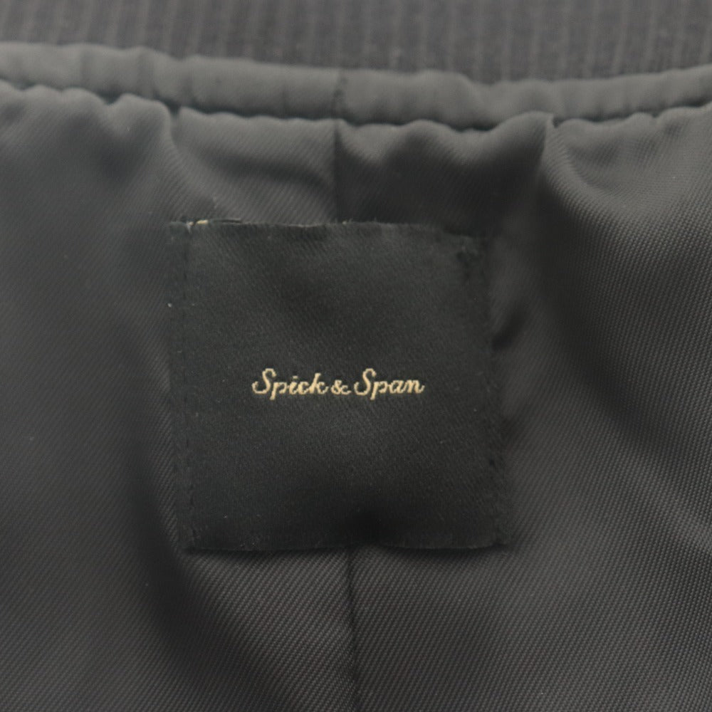 ■ Spick＆Span スピックアンドスパン スタジャン スタジアムジャンパー 長袖 アウター ウール レディース 38 ブラック 未使用