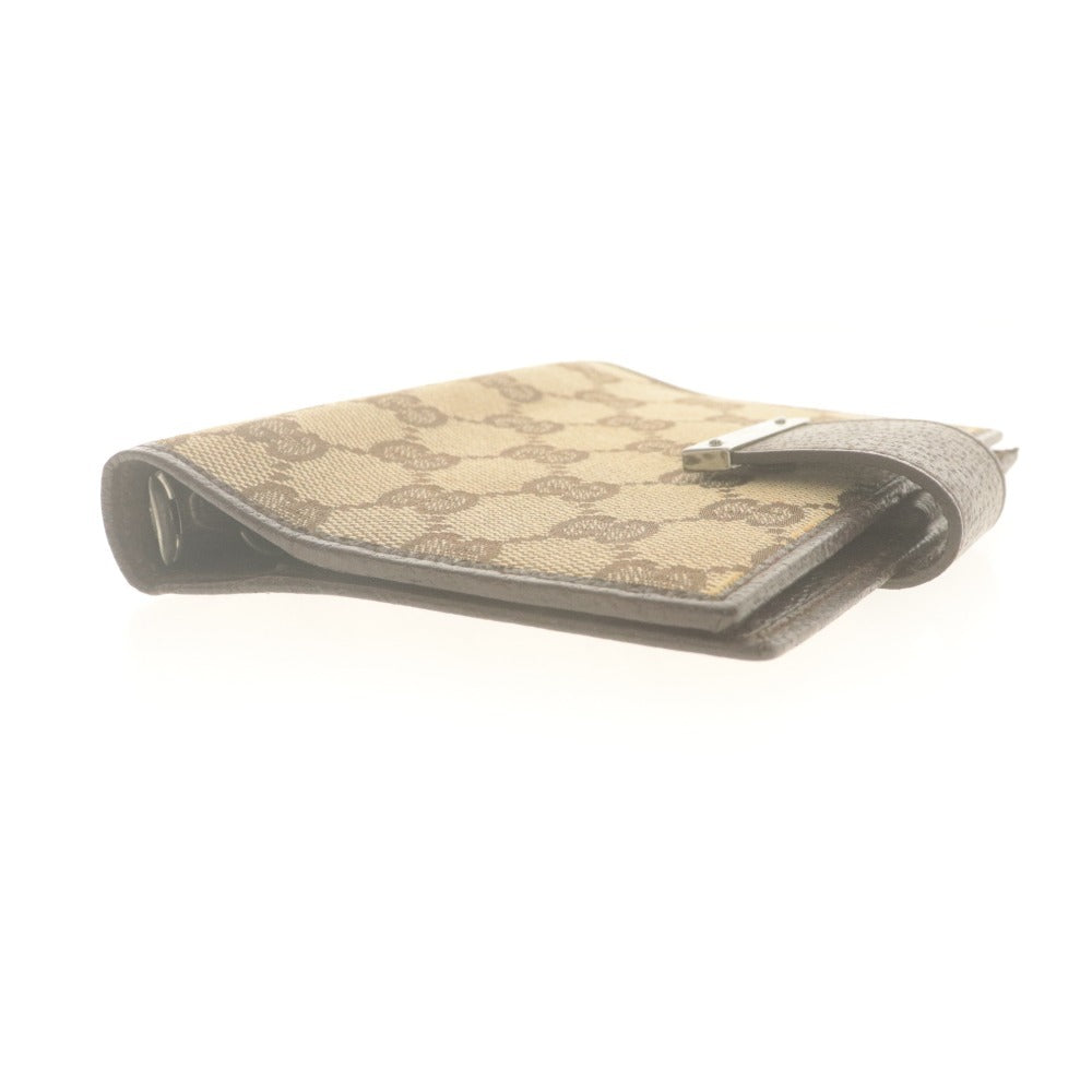 ■ GUCCI Agenda Cover Case Organizer GG Supreme 6-Ring Men's Women's Brown with Dust Bag