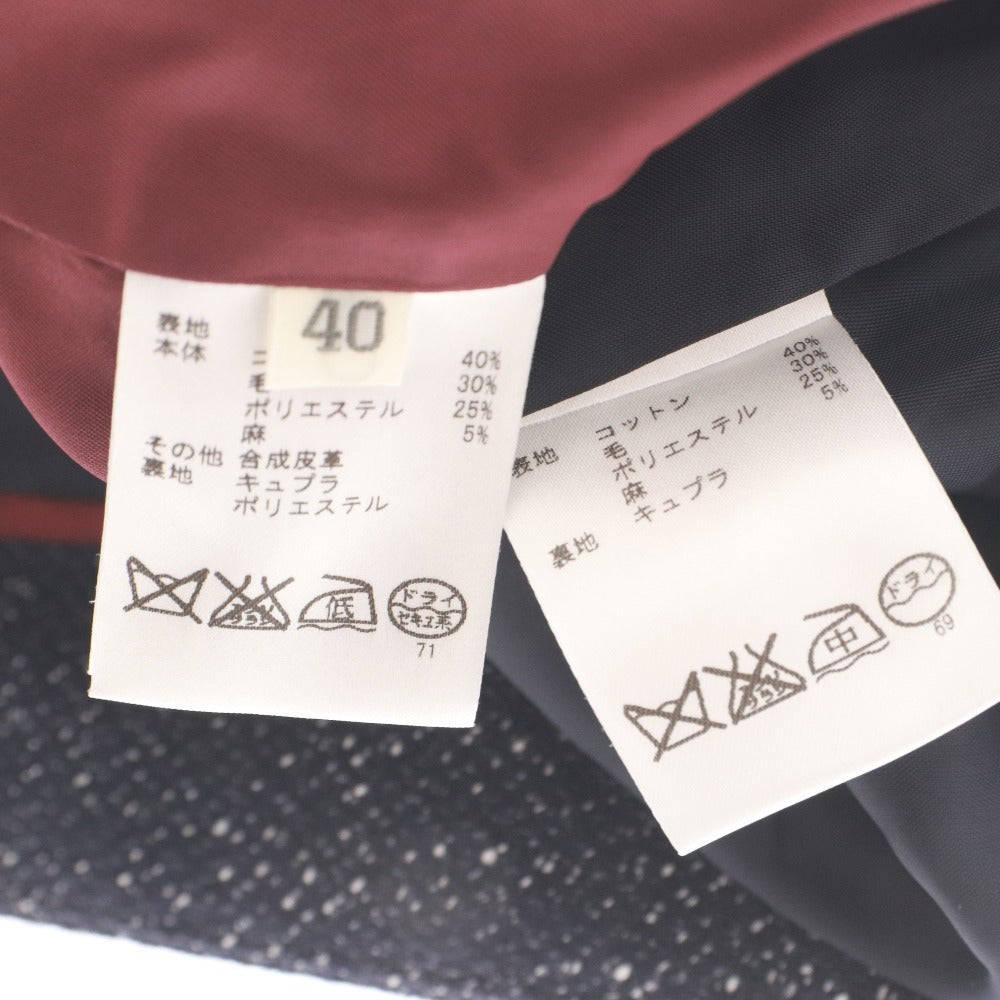 ■ SCAPA スキャパ スーツ セットアップ ジャケット スカート ボタン ポケット ファスナー レディース 40 ネイビー系
