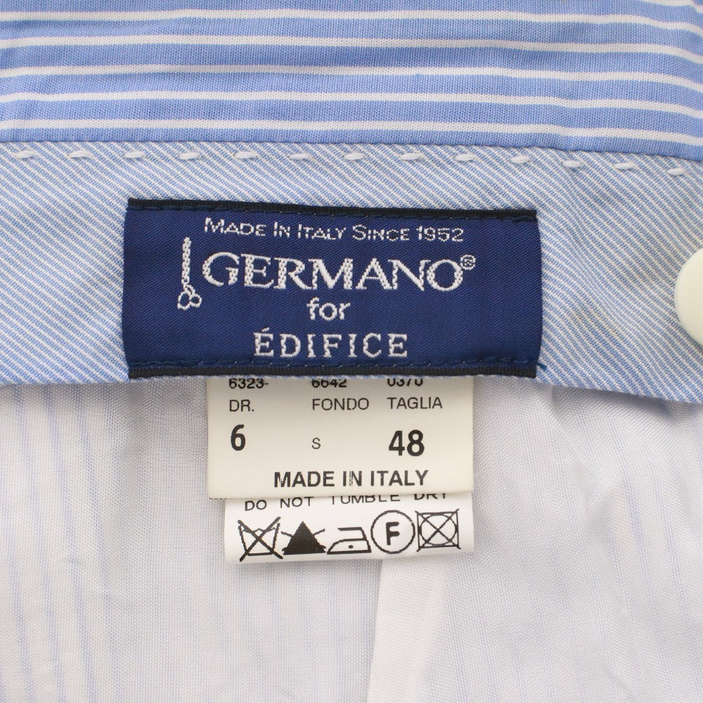 ■ GERMANO ジェルマーノ パンツ ボトムス ボタン ポケット タータン柄 イタリア製 ウール メンズ S グレー系