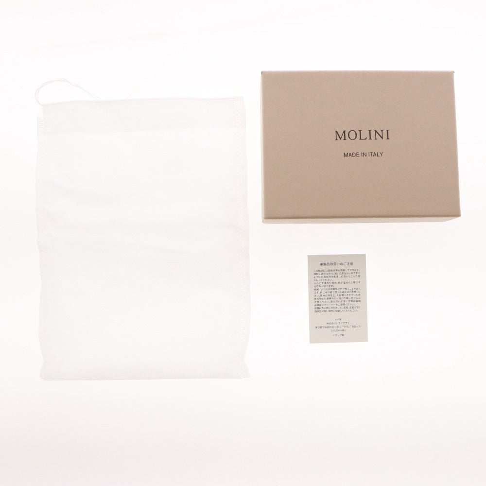 ■ MOLINI モリニ 財布 ウォレット 二つ折り 小銭入れ 札入れ カード入れ イタリア製 レディース ベージュ系 箱付き