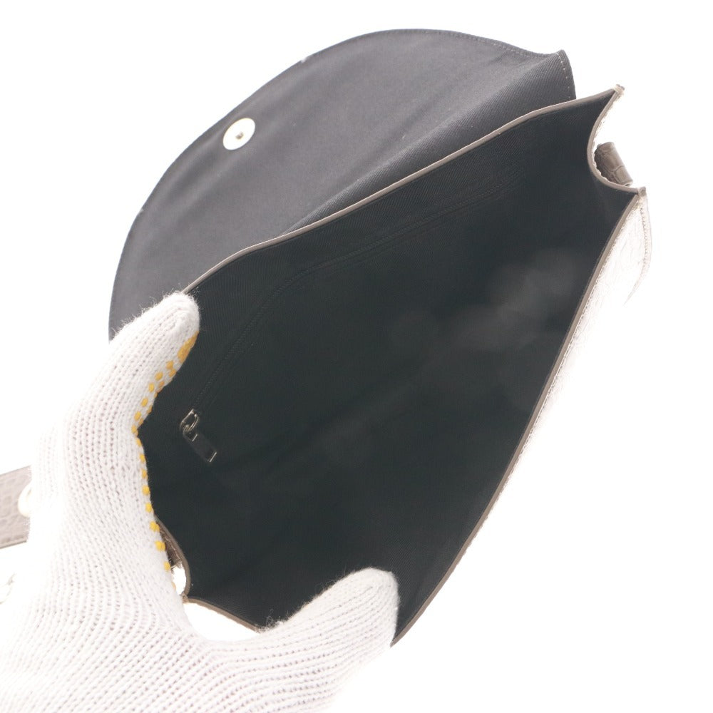 ■ EVRIS エヴリス ショルダーバッグ 鞄 マグネット ファスナーポケット シルバー金具 レディース ベージュ系